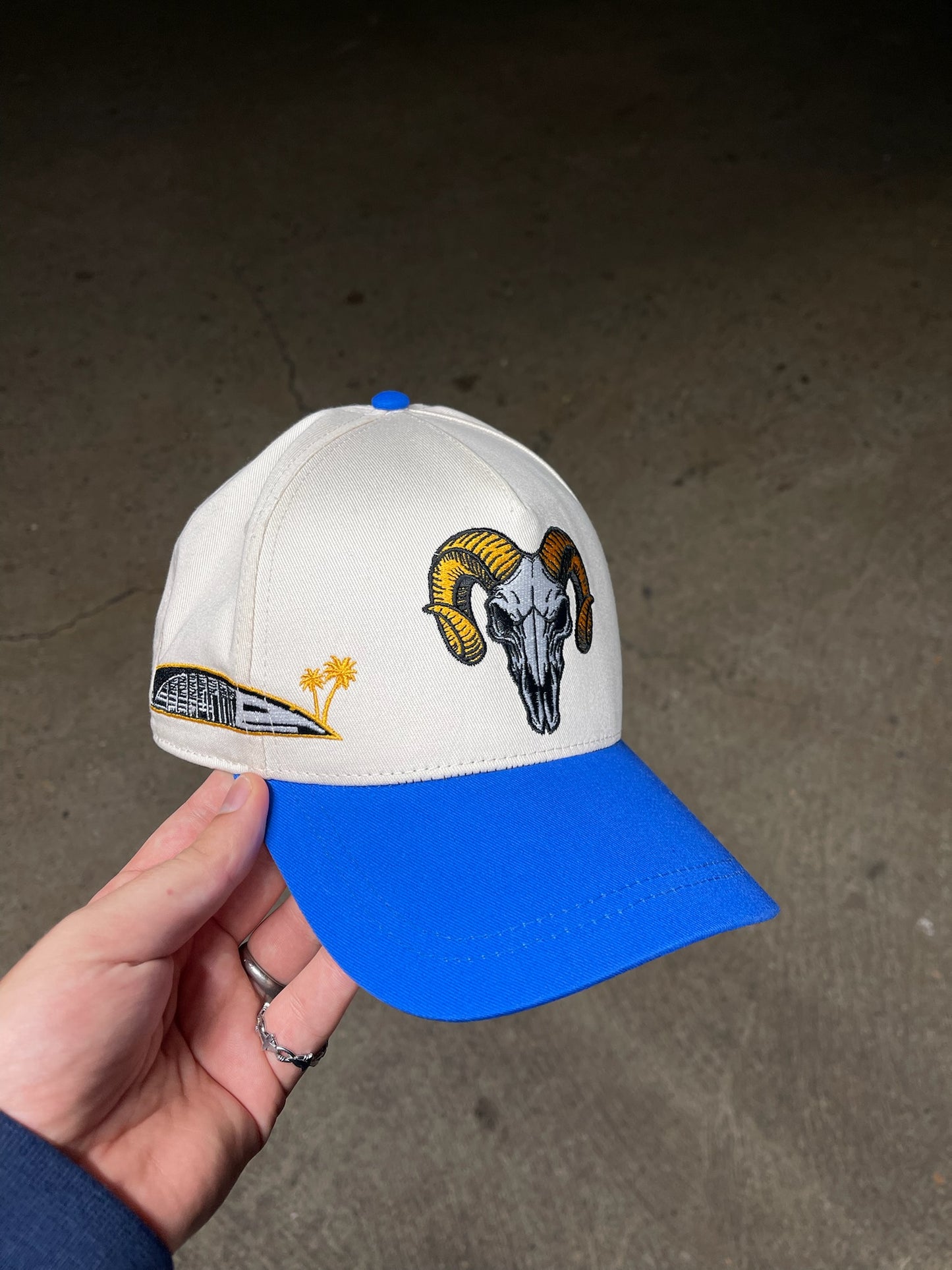 Ram skull stadium patch Hat