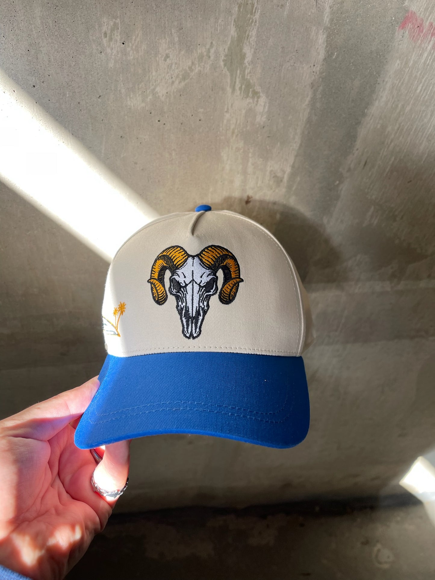 Ram skull stadium patch Hat