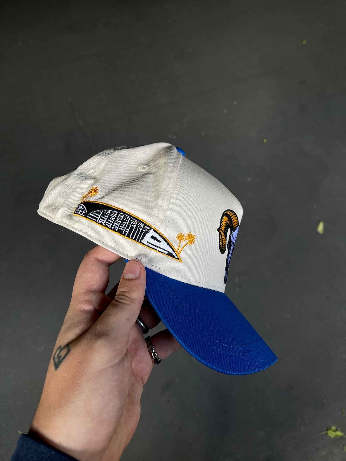 Ram skull stadium patch Hat